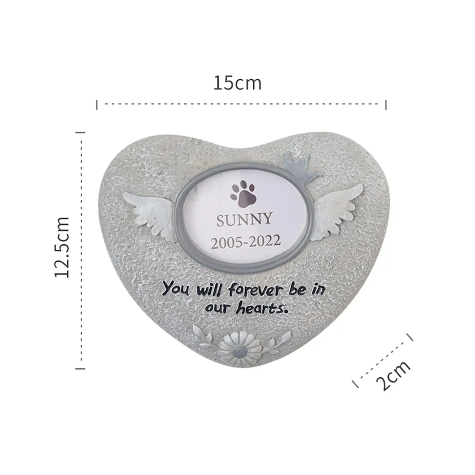 Dog Memorial Stones for Dog or Cat Loss Gift Small Grave Stone Memory Plaques Outdoor Lawn Patio Yard Decoration