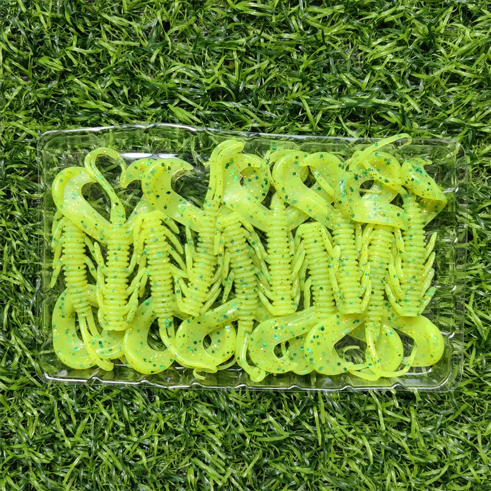 Swolfy 40 stücke 7cm 1,8g schwimmende weiche Garnelen weiche Langusten Köder schwimmende ned Rig Drop Shot Garnelen köder – Detail 12