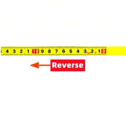 Adhesive Stainless Steel Metric Measuring Tape - Rust-Proof & Durable - 2M (Reverse - Yellow)