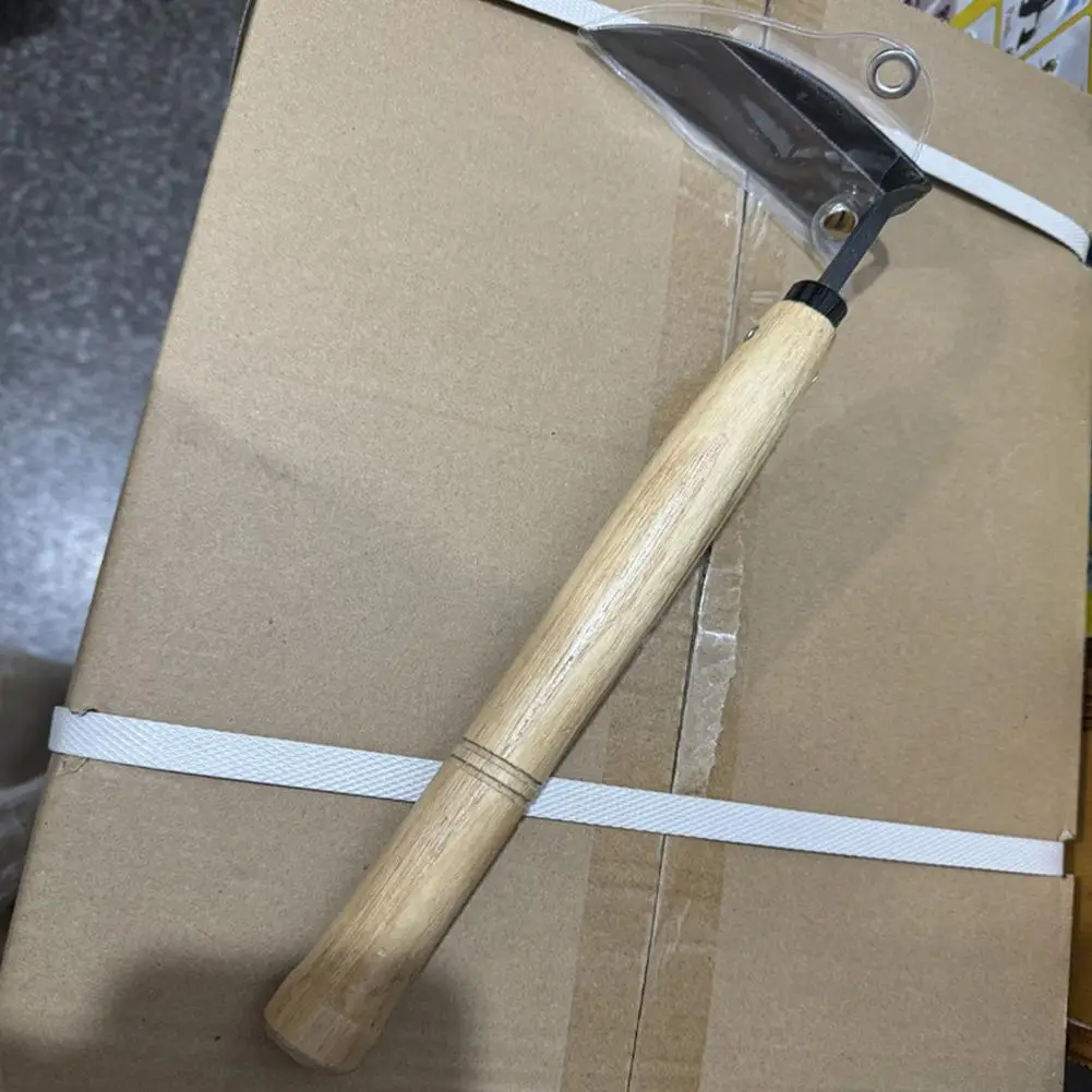 Composite Steel Long Neck Bend Handle Sickle Multi-functional Hand-held Weeding Sickle Hoe Outdoor Gardening Hand Tool 3