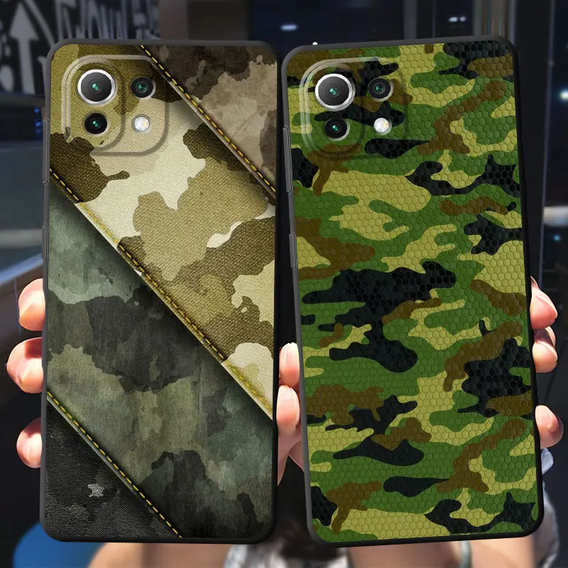 Custodia Per Telefono Per Xiaomi Mi 12 13 11T 11 Lite 5G Note 10 9T 10T 12T Pro A2 Lite 9 Se Camouflage Pattern Camo Military Army Cover