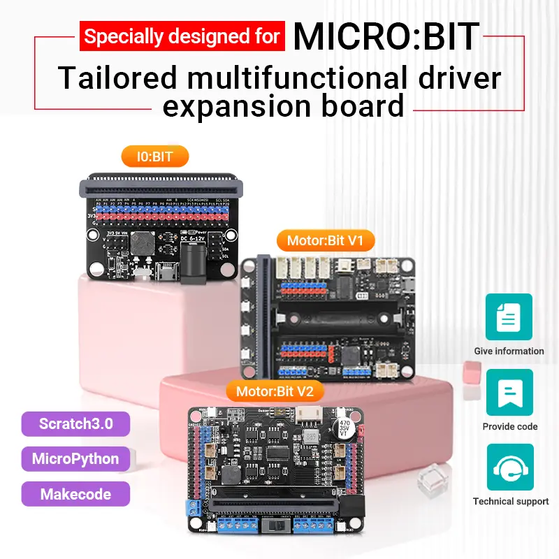 Microbit Expansion Board Driver Development Board Beginner Starter Kit Python Programming Mainboard Control Board image 1