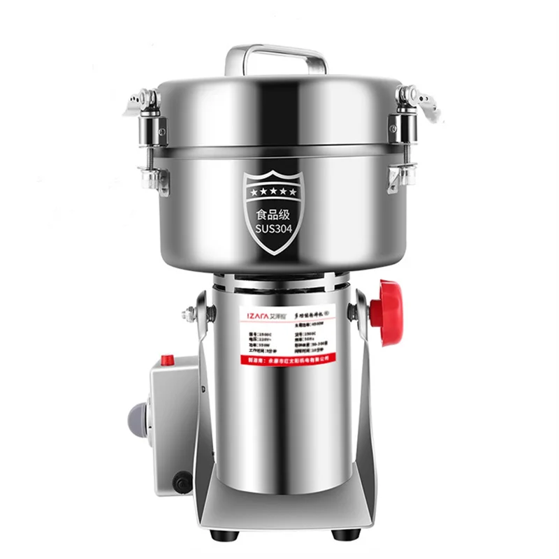 2500G Stainless Steel Grinder Machine Large-scale Crusher Household Mill Commercial Powder Ultra-fine Grinding Machine Mill 5kg 1g high precision household kitchen scale baking electronic food powder fruit stainless steel medicine weighing balance