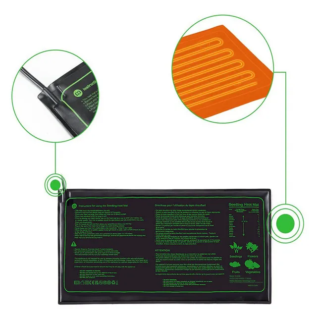 Eu Au Plug Vízálló Palánták Fűtés Mat 50X25Cm Növényi Vetőmag Csírázás Terjedése Klón Indító Pad Kerti Készletek - Image 2