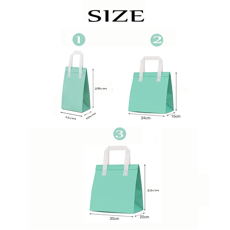 10 Non Woven Insulated Bags Summer Winter Laminated Waterproof Food and  Beverage Shopping Bag Tote Ziplock