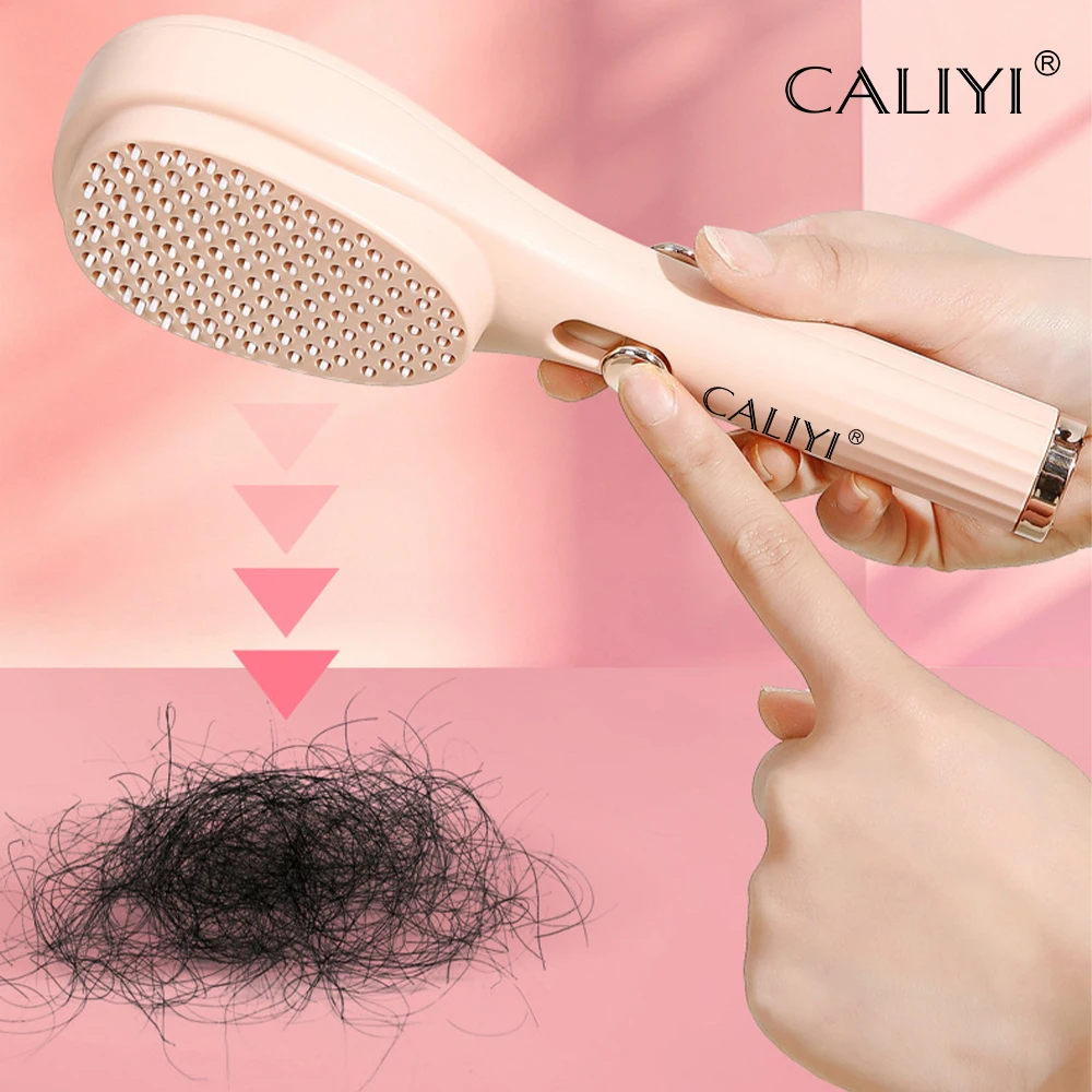 CALIYI 텔레스코픽 매직 빗 붙지 않는 헤어 브러시, 휴대용 푹신한 미용 빗, 정전기 방지 스타일링 도구