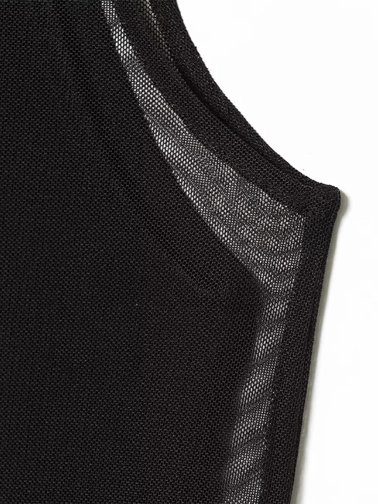 Doppel-Schicht Ärmelloses Rollkragen Kleid Frauen Sexy Aushöhlen Bodycon Party Abendkleider 2026 Neue Frühling Sommer Dame Vestido – Detail 6