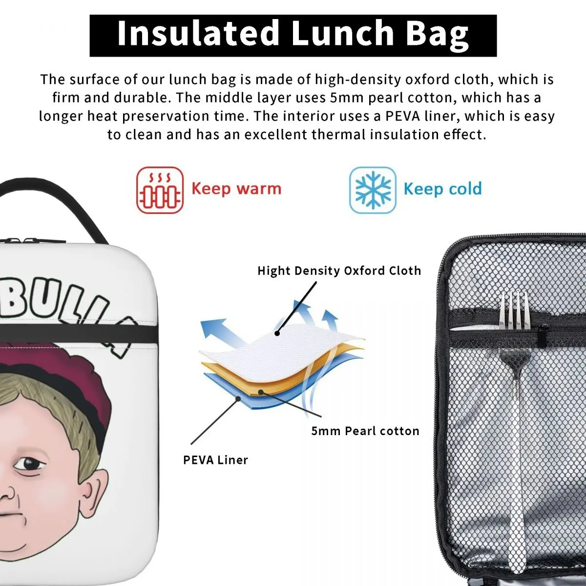 Insulated Lunch Boxes Hasbulla Mini Meme Merch Food Box Fashion Thermal Cooler Bento Box For Picnic