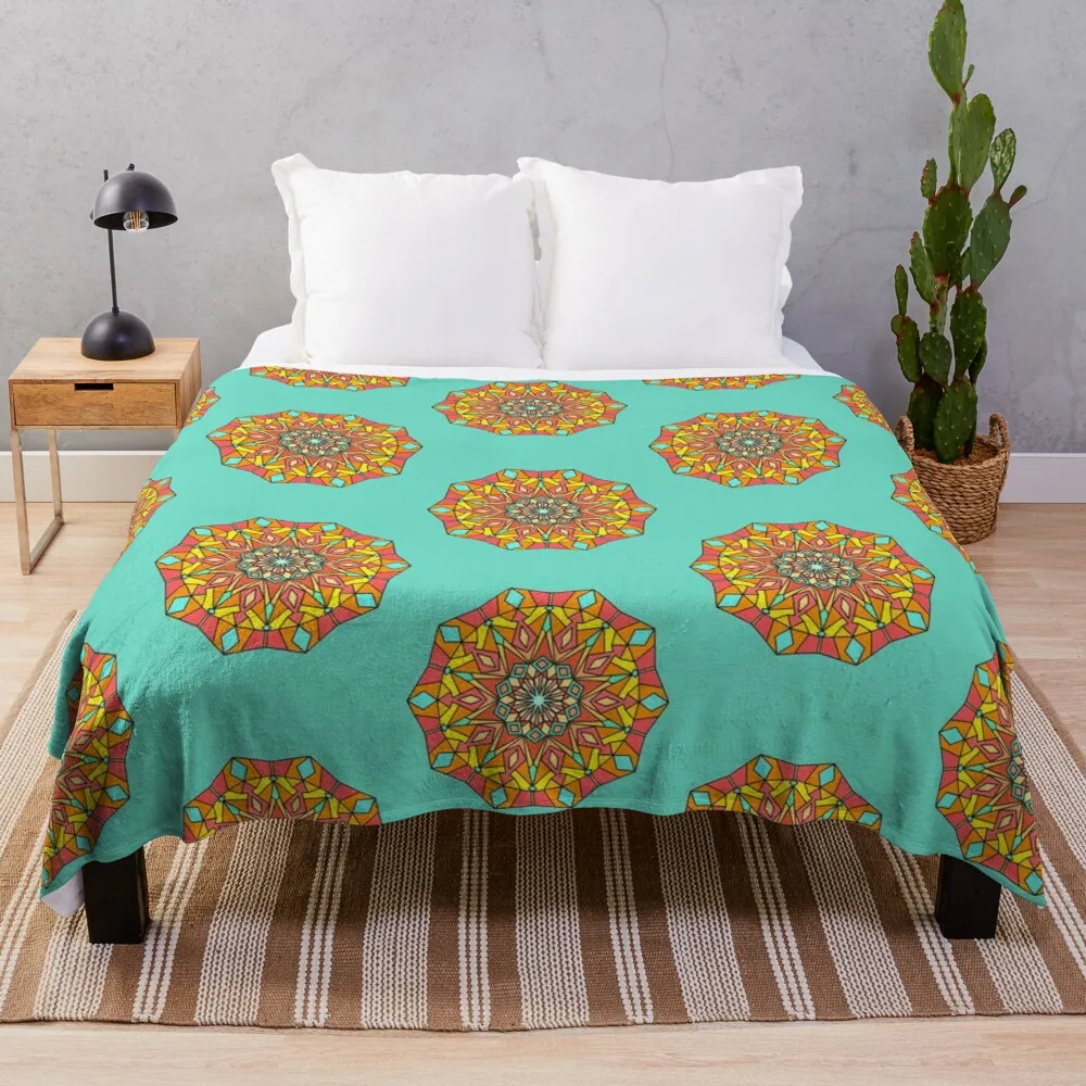 

Fire and Water KaleidoscopeThrow Blanket Soft Plush Plaid