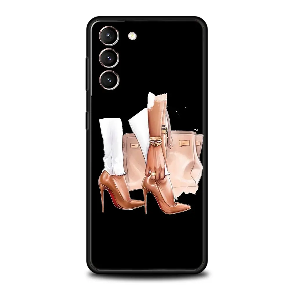 Chic Girl Women's Coffee Art Soft TPU Phone Case Cover