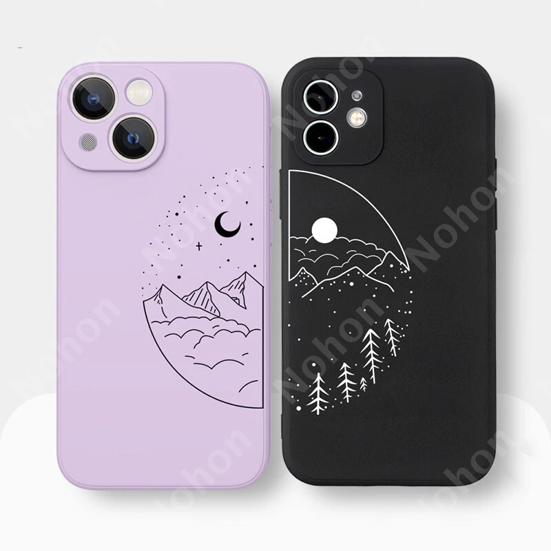 case iphone 13 pro max NOHON Premium Silicone Cartoon Couple Phone case Soft Cover Casing for iPhone 13 12 11 Pro Max SE 2020 X XR XS 8 7 ip 6S 6 Plus iphone 13 pro max cover
