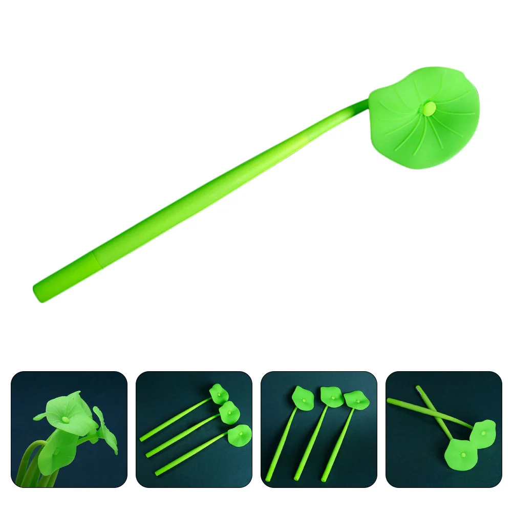 

5 Pcs Lotus Leaf Gel Pen School Supplies Pens for Teacher Note Taking Office Portable Writing Students Silica Cartoon