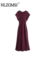 Midi Satin Dress Woman Long Dresses For Women Chic And Elegant Evening Dresses Female Party Dress - Image 2