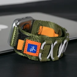 Tactical Nylon Sports Wrist Strap for Smartwatch - Durable Bracelet Design (Green)