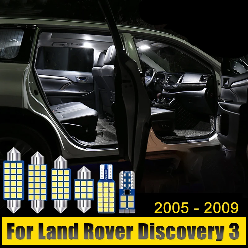 

For Land Rover Discovery 3 2005 2006 2007 2008 2009 9PCS 12V LED Car Dome Reading Lights Trunk Lamps Footwell Bulbs Accessories