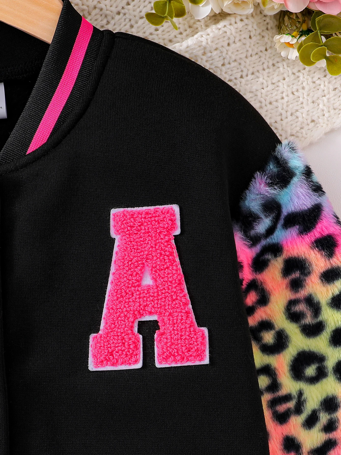 Kids Jackets Girls Autumn Baseball Jacket Long Sleeved