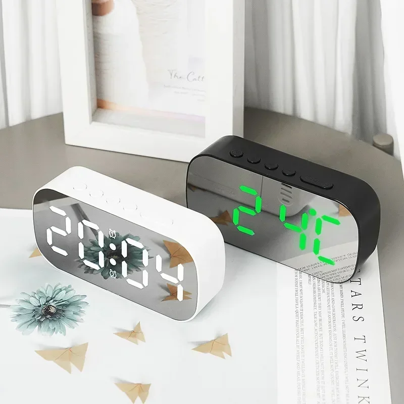 Sleek and Minimalist White LED Alarm Clock with Temperature Display and Night Light – Ideal for Student’s Bedrooms and Desks 4