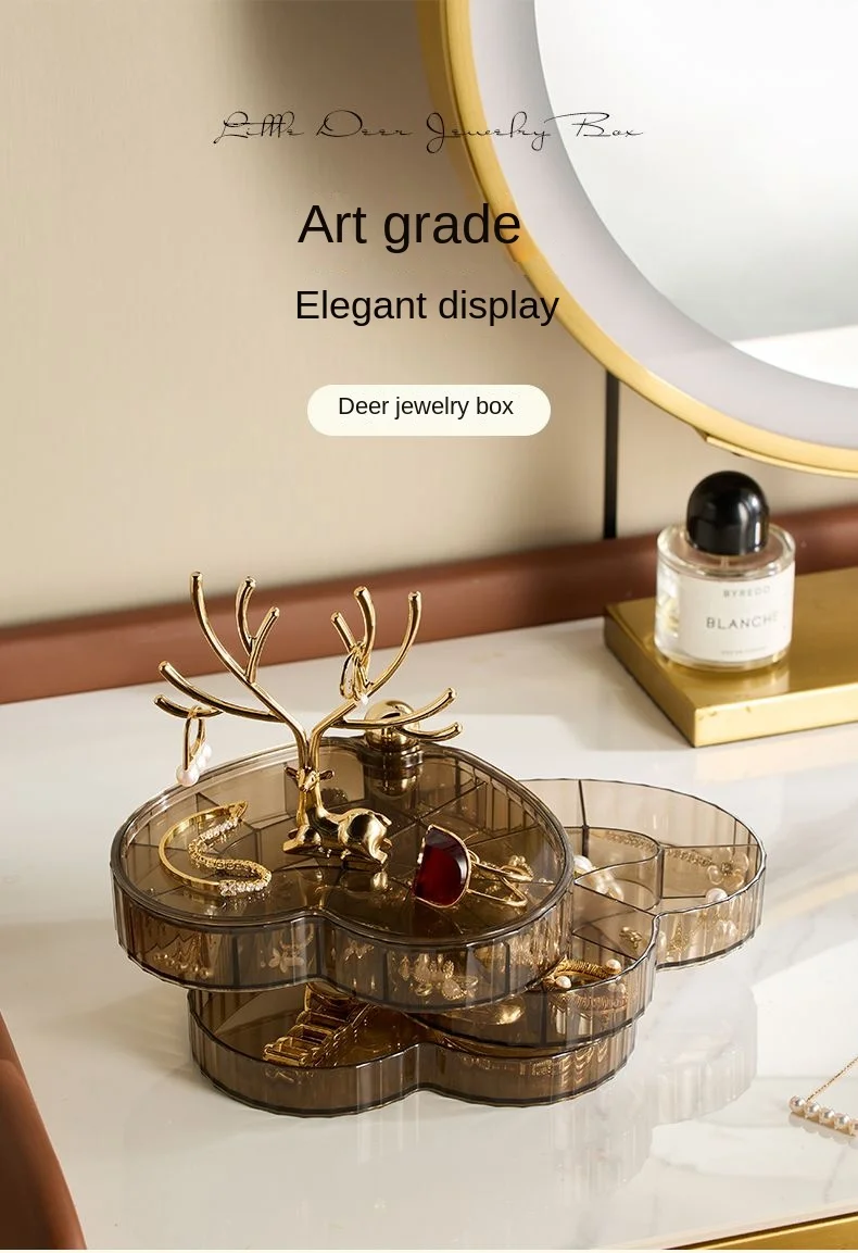 3 Layers Jewelry Storage Box Luxury Jewelry Organizer Plastic Large Capacity Earrings Rings Necklace Jewelry Organizer