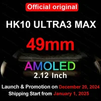 HK10 ULTRA 3 MAX Smartwatch 2025 49mm HD AMOLED 4G ROM Bluetooth Call Network Chat Robot Clock NFC Compass Smart Watch Men Women 2