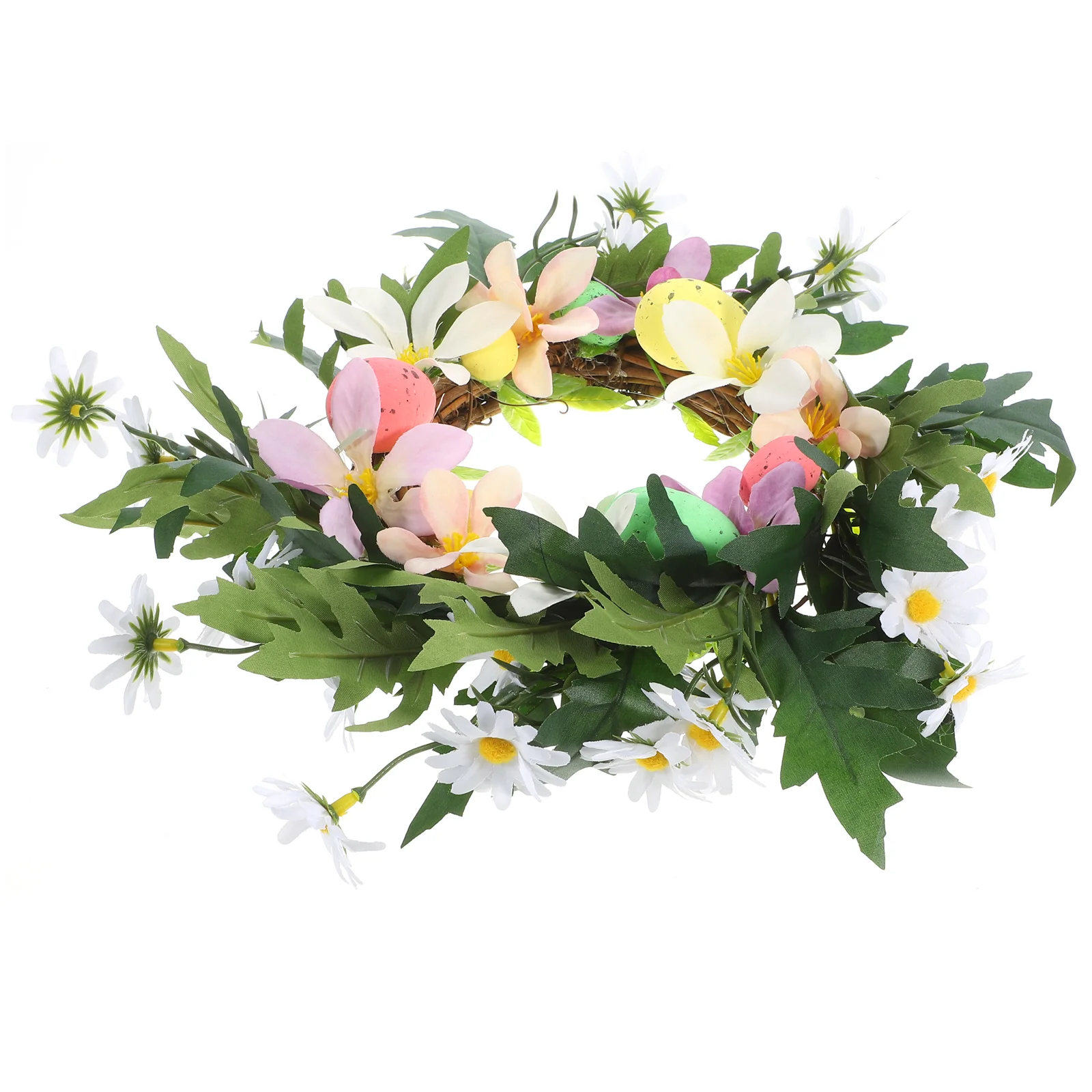 

Easter Ornaments Home Decor Party Supplies Front Door Hanging Decorations Wreath Rattan with Egg Artificial