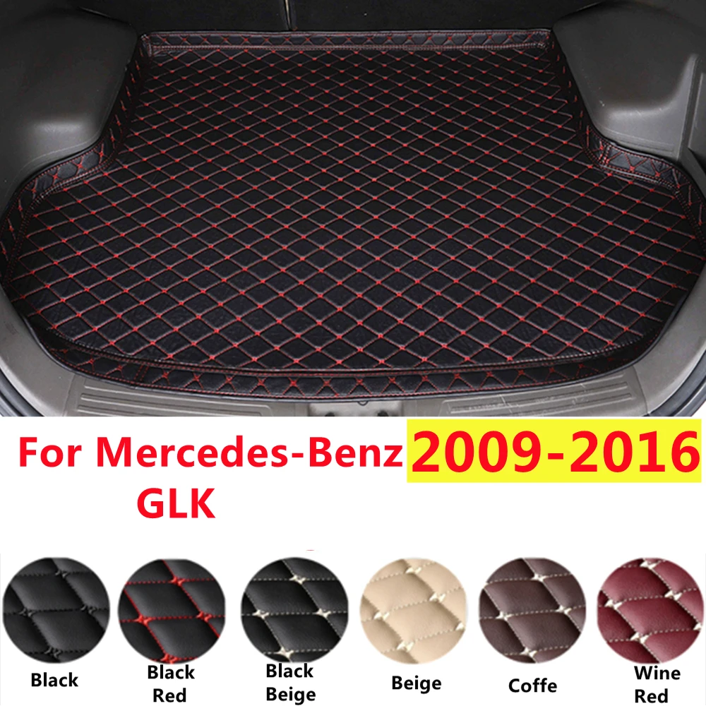 Sj Xpe Lederen Hoge Zijde Auto Kofferbak Mat Voor Mercedes-Benz Glk 2016 15-2009 Auto Fittingen Cargo Voering Staart Laars Tapijt Waterdicht