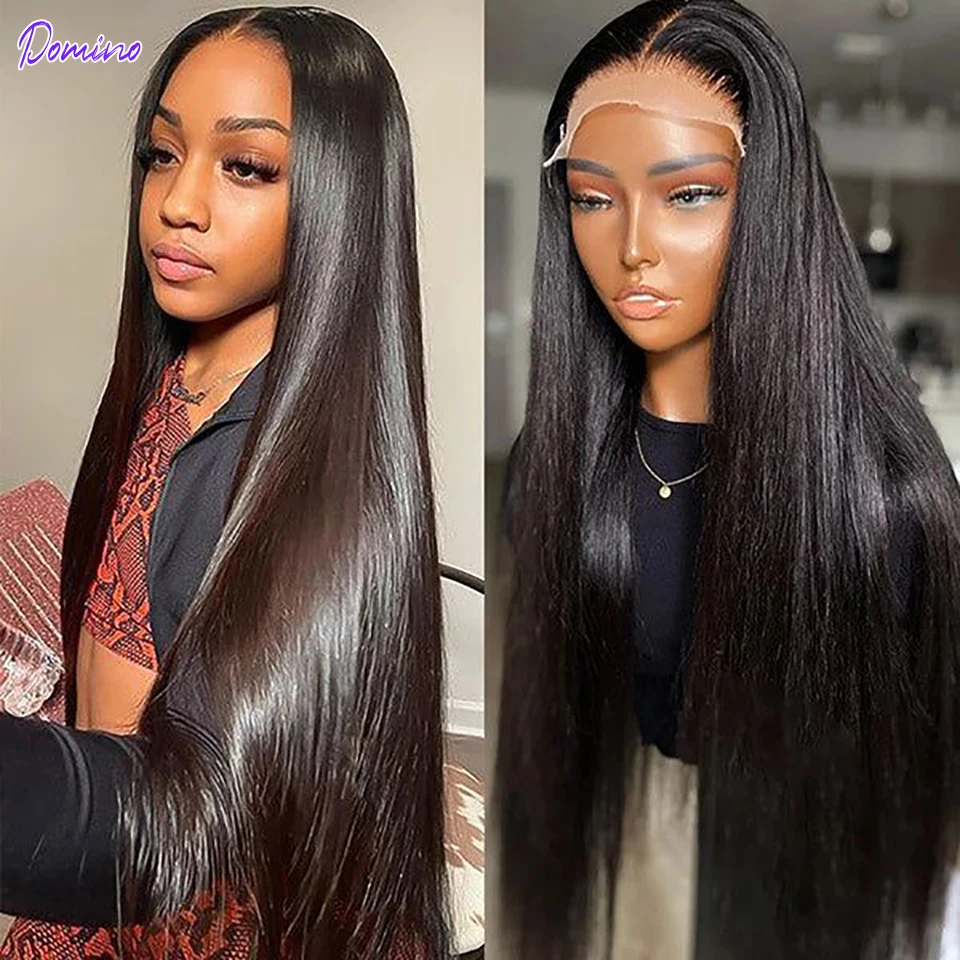 

DOMINO 13x4 13x6 Transparent Human Hair Lace Frontal Wigs 4x4 Closure Wig Brazilian Straight Lace Front Human Hair Wigs