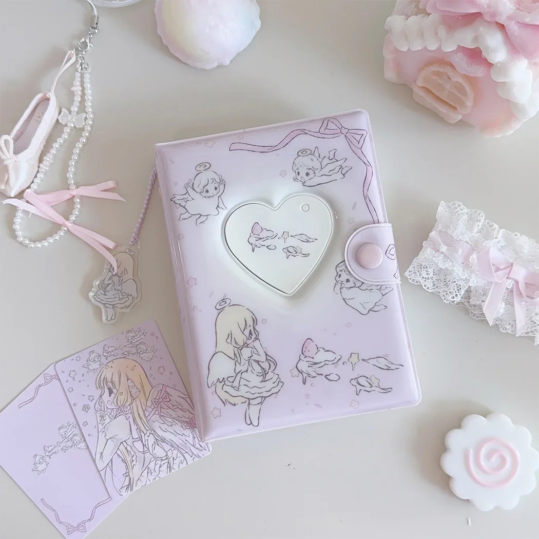 A7 Binder Photocard Holder Book 3inch Mini Idol Photo Collect Book 25Page Journal Button Lock