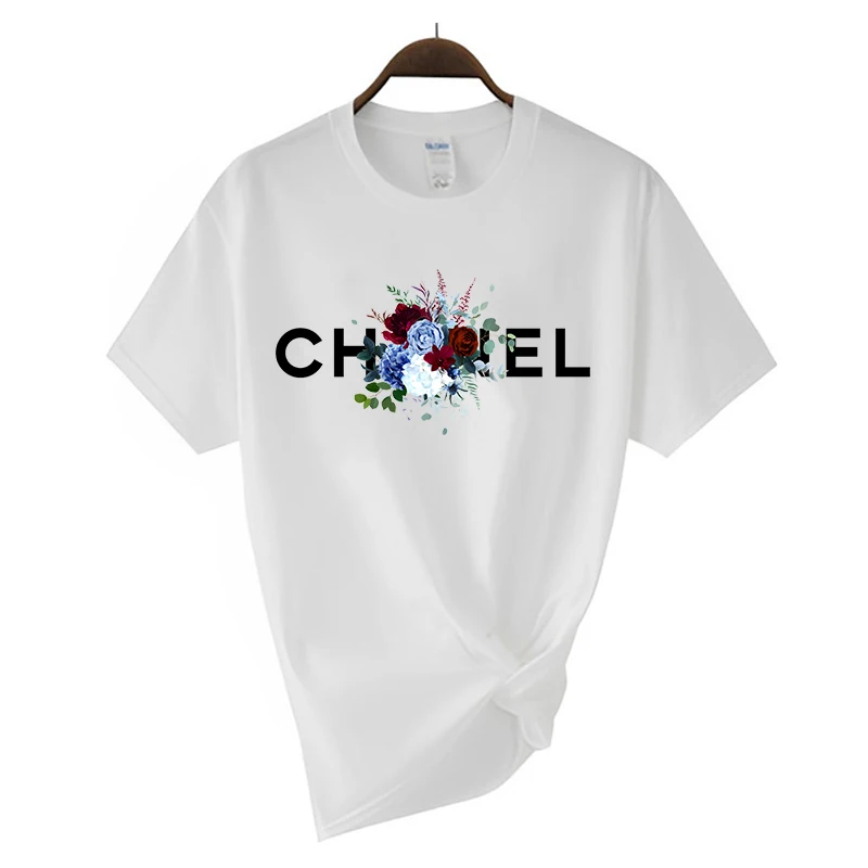 thumbnail image 1 of Camiseta de algodón para mujer, camiseta de manga corta transpirable, ropa Y2K para mujer, estilo Harajuku, Top básico de diseño con cuello redondo, 1 of 5