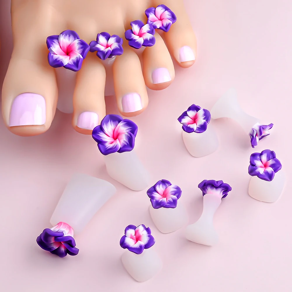 Nail Art Tools Toe Separators Toe Spreader 8Pc/Pack Toe Separator Silicone Rabbit/Flower/Gem/Pearl Design Foot Finger Separate Flexible