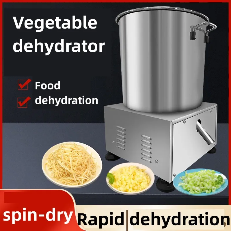 Stainless Steel 2kg Centrifugal Cabbage Spin 60s Dryer Green Vegetables Dewatering Machine Food Dehydrator Separators