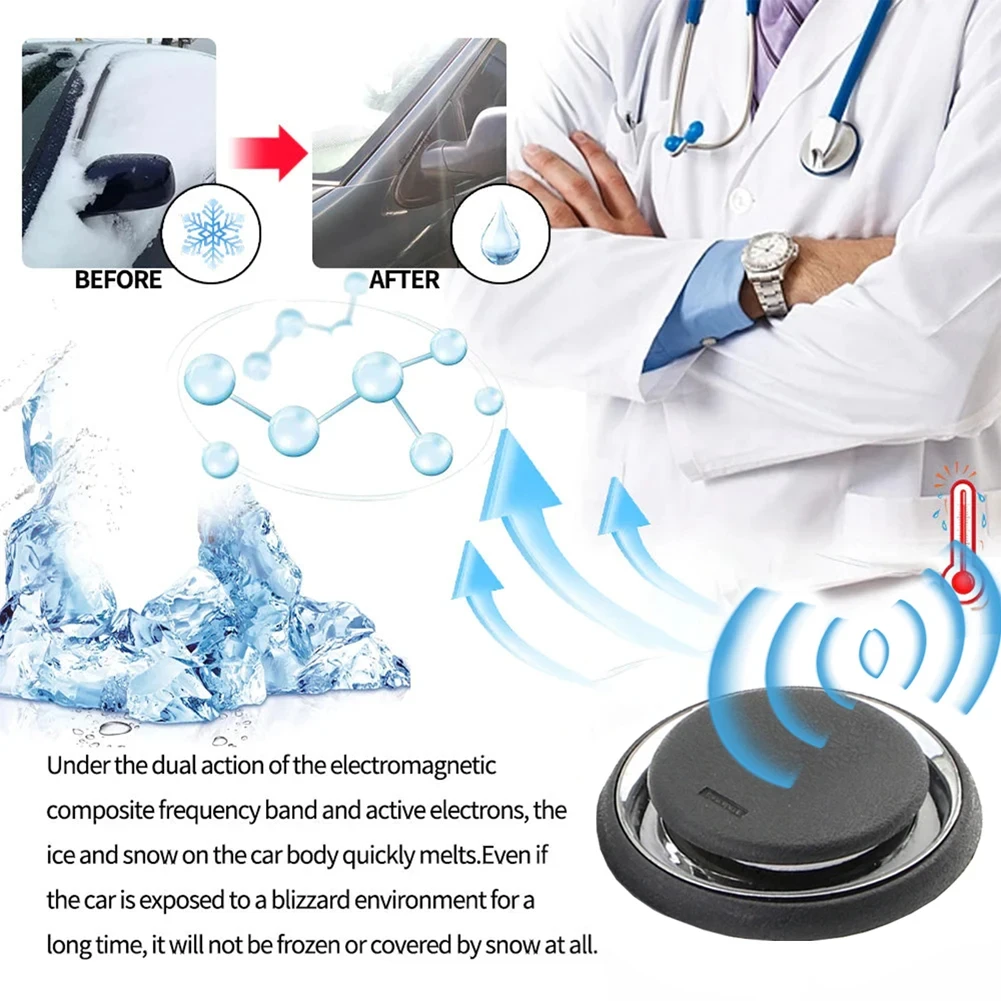 Electromagnetic Deicer Car Antifreeze Electromagnetic Ice Melting Portable Snow Removal Instrument Air Freshener For Auto Truck