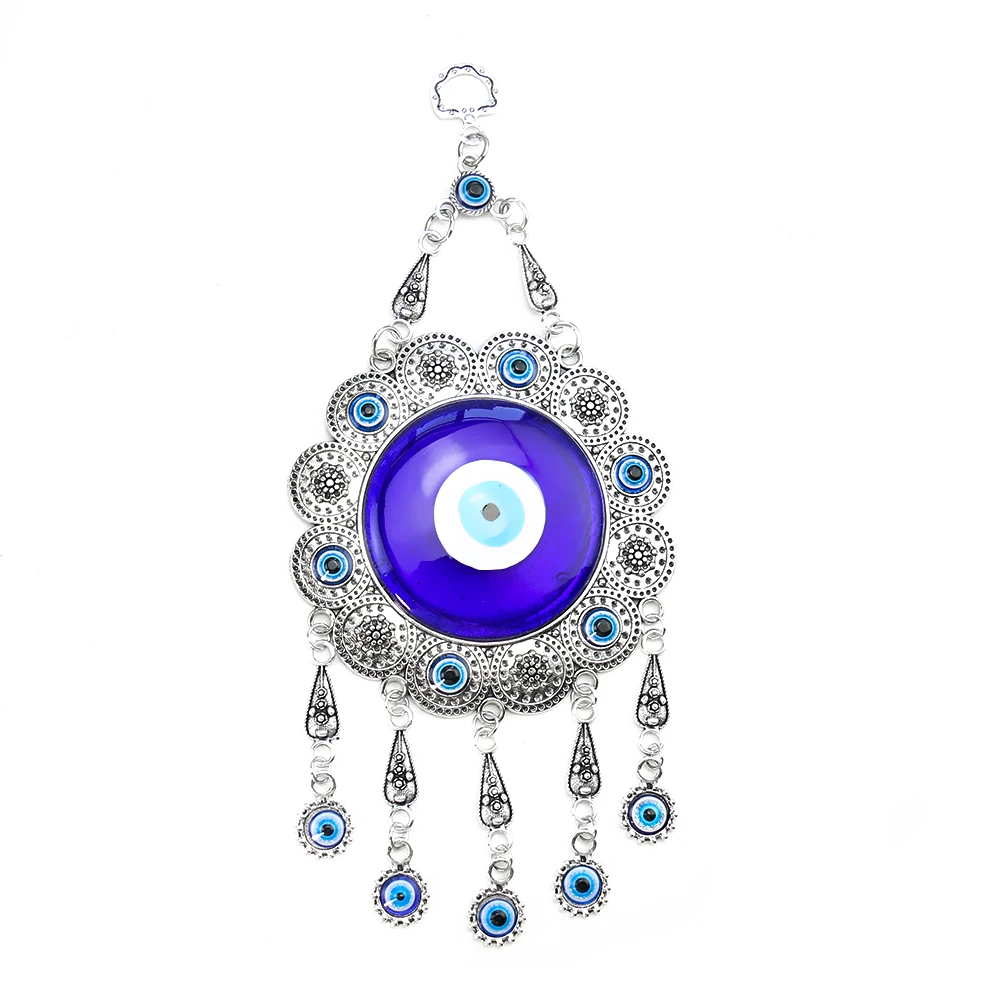 Mascot Turkish Medusa Devil's Eye Vintage Metal Sun Flower Blue Eyes  Pendant Wind Chimes Eliminate Doom Meditation Hanging Decor| | - AliExpress