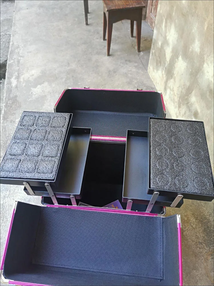 Professional Makeup Suitcase Travel Beauty Cosmetics Organizer Luggage Box Manicure Suitcases Wheels Trolley Case Customized