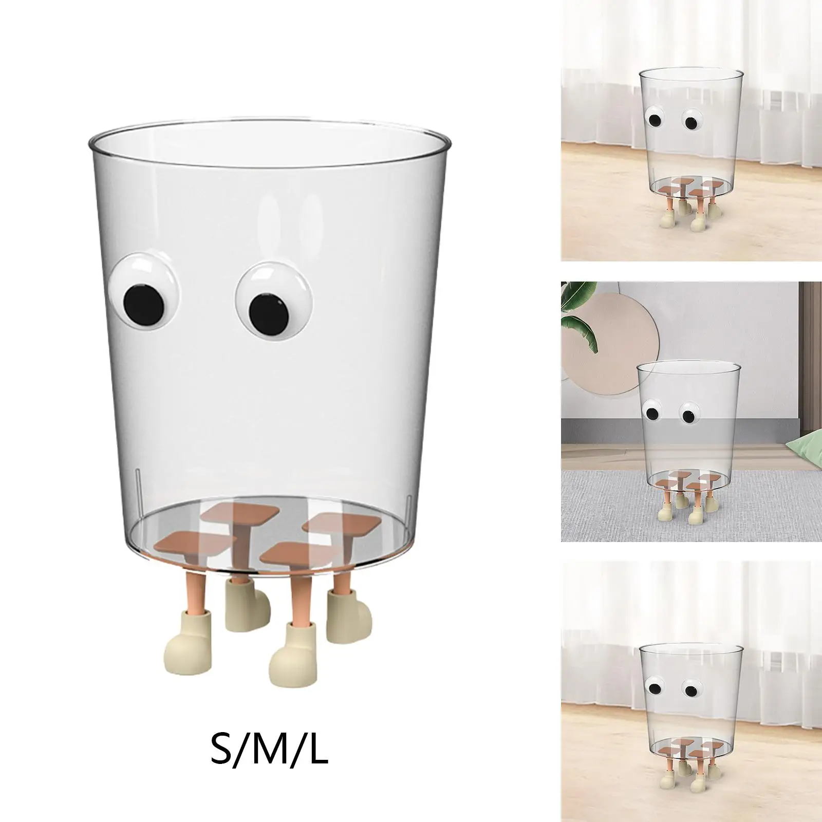 Creative Trash Can Clear Basket Paper Container for Home Students