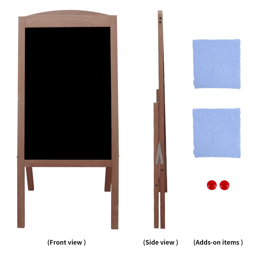 Wooden Blackboard Wooden Chalkboard Wooden A Frame Chalkboard Sign Standing Pavement Chalkboard Easel Magnetic Blackboard Display Stand Sandwich Board