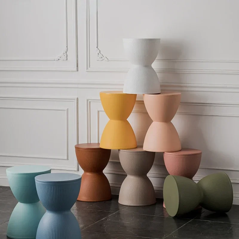 

Low Stool Modern Simple Plastic Thickened round Stool Nordic Creative