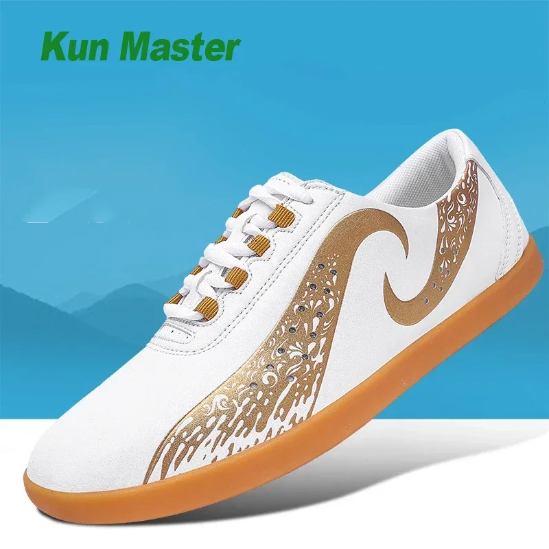 Men-made Leather Kung Fu Tai Chi Shoes Martial Art Shoes Sneakers Cowhide Nonslip Wear Resistant Antibacterial Men Women