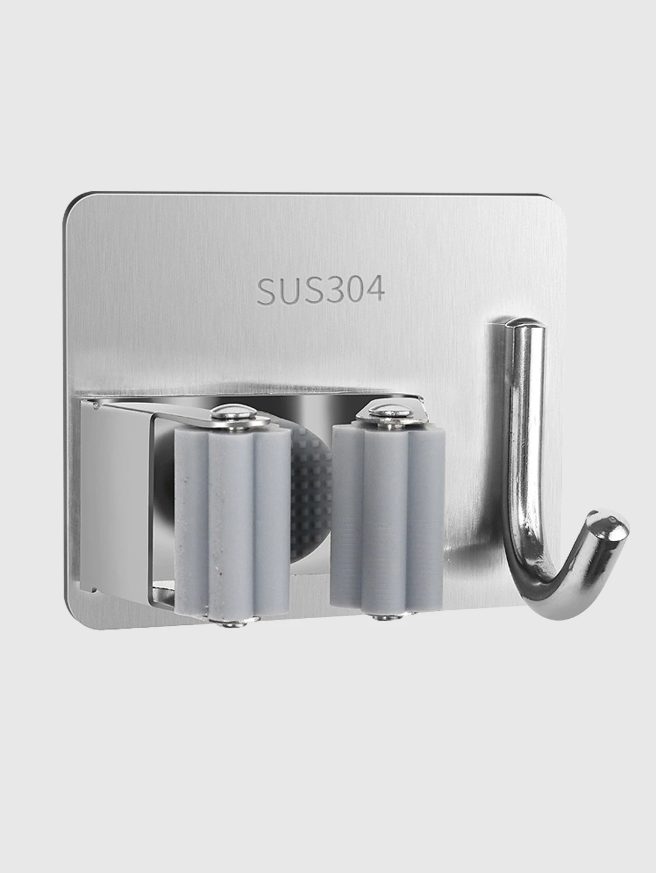 Description Picture 5 of item304 Stainless Steel Mop Holder Hook Wall Mounted Mop Organizer Rack Brush Broom Mop Hanger Kitchen Bathroom Storage Strong Hook