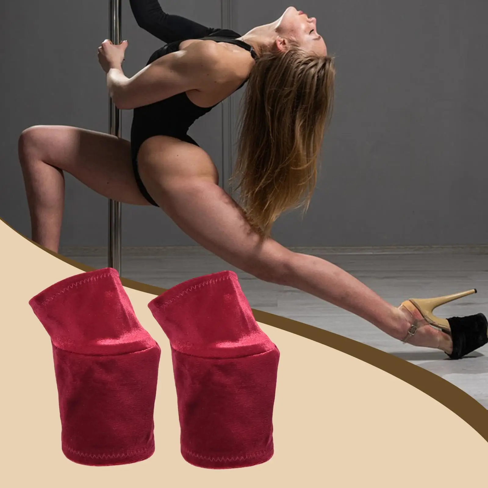 2Pcs Pole Dance Shoe Protectors Velvet Anti Scratch Stripper Shoe Protectors