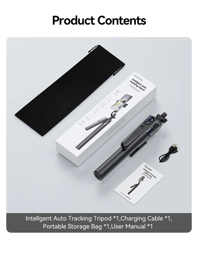Auto Face Tracking Selfie stick Holder Universal Smartphone Vlog Live Tripod For