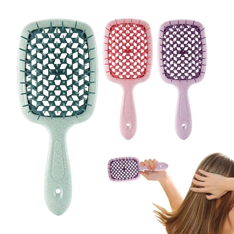 

Paddle Hair Brush Massage Brush Comb Hairbrush For Wet Curly Hair Ventilation Honeycomb Mesh Design Eco-Friendly Paddle Comb