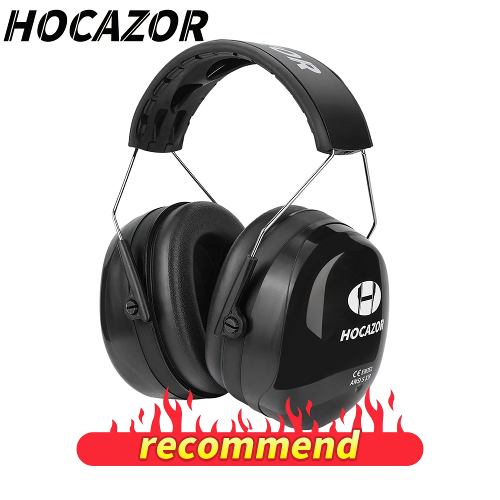 

HOCAZOR Passive Hearing Protections Earmuffs Safety Durable Ear Proetctors For Woodworking Construction Manufacturing Shooting