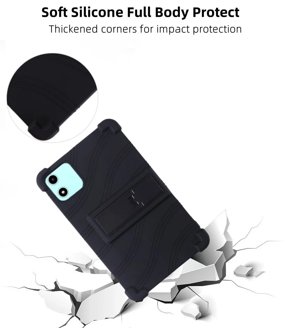 Shockproof Multi-Angle Stand Silicone Protective Tablet Case, 8.7 Inch
