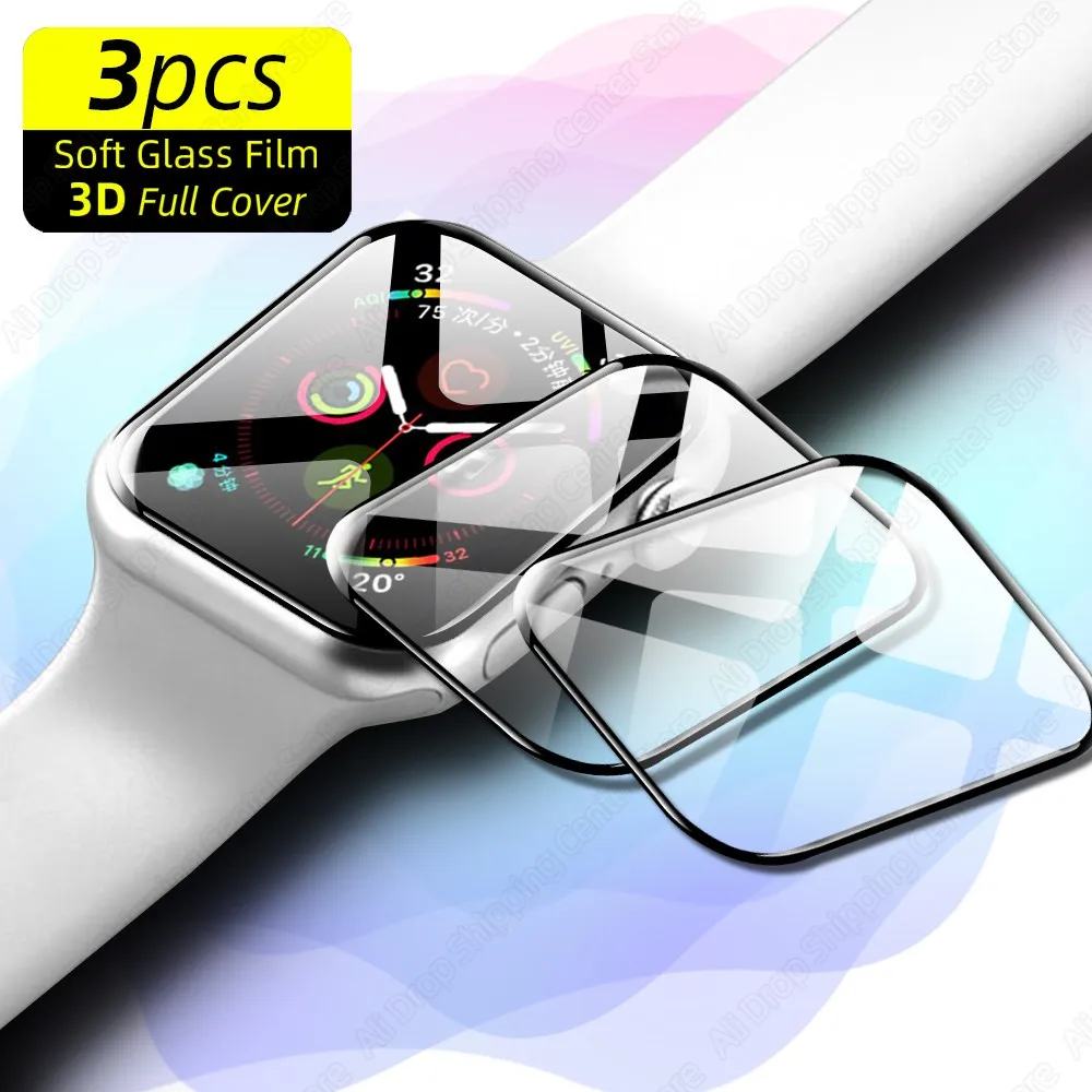 3PcsScreenProtectorForAppleWatchSerie76SENotGlassProtective