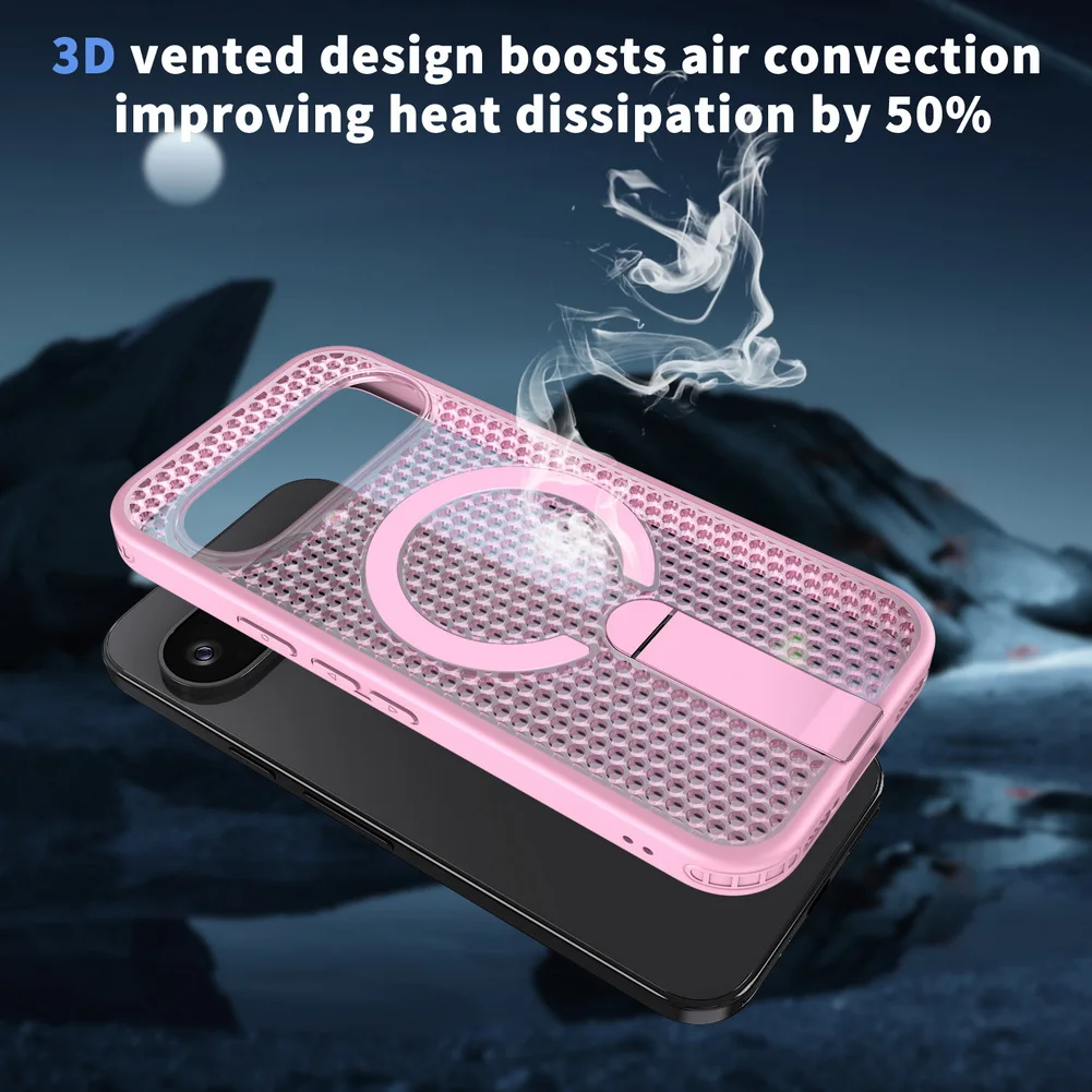 Honeycomb Cooling Stand Holder with Magnetic Ring - Armor Protective Case Cover