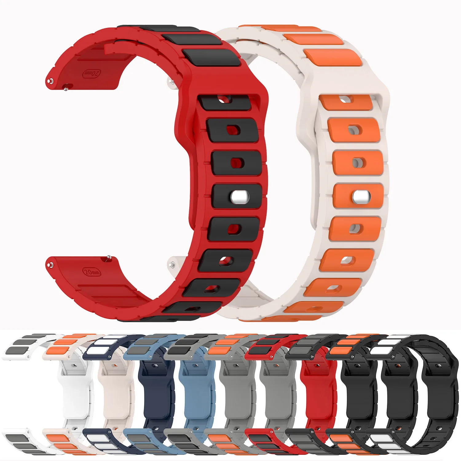 22mm Sports Silicone Strap for Smartwatches - Durable and Comfortable Wristband