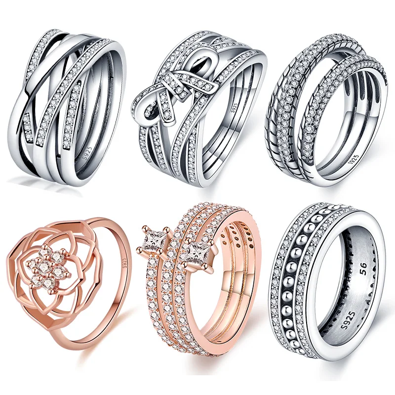 925 Sterling Silver Rings For Women Brilliant Polished Line Ring Making Jewelry Gift Party Engagement CMR043 silver ring,silver rings
