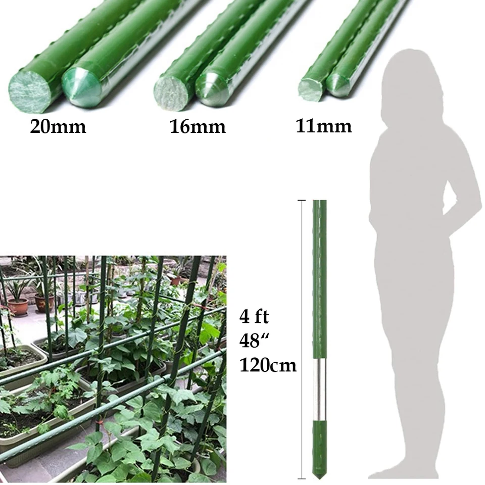 Pali Per Piante Da Giardino, 152 Cm, 1,5 M, In Acciaio, Paletti