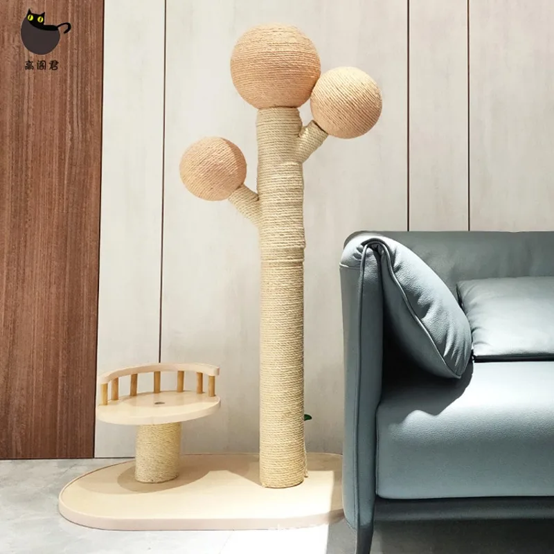 

Cat Climbing Tree Multi-layer Tower Cat Scratching Board Tower Scratcher for Cats Pet Supplies Multifunctional
