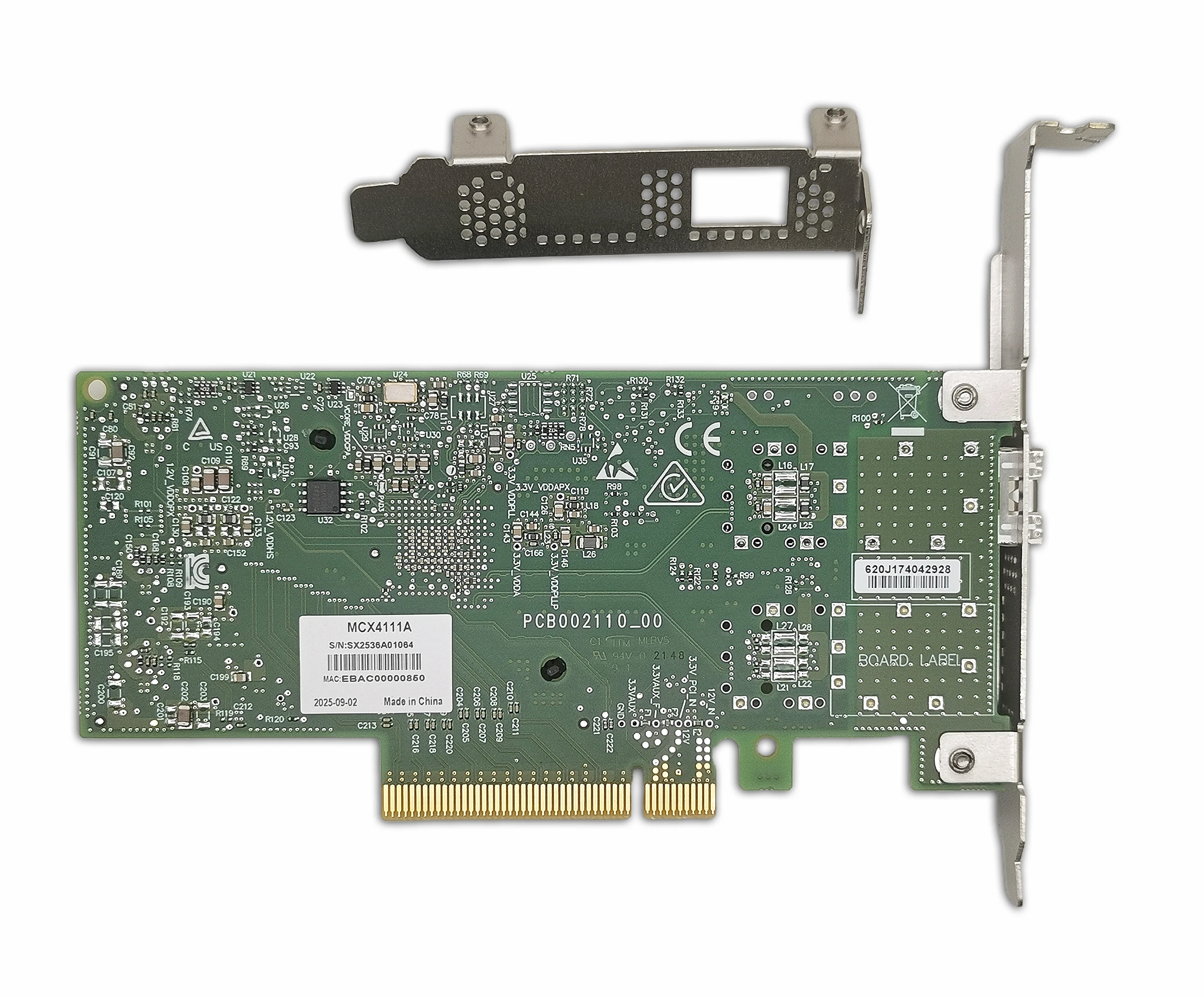 10G/25Gb 이더넷 네트워크 카드 멜라녹스 MCX4111A-ACUT CX-4 LX 25GbE NIC 단일 SFP28 포트 랜 카드 PCIE 3.0 X8 UEFI 지원